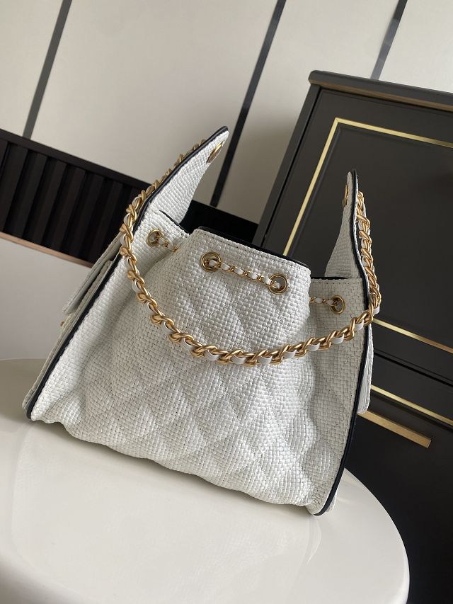 CC original raffia 25 small handbag AS5293 white