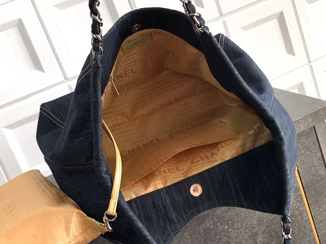 CC original denim medium tote bag AS2137 dark blue