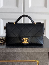 CC original grained calfskin mini flap bag AS5986 black