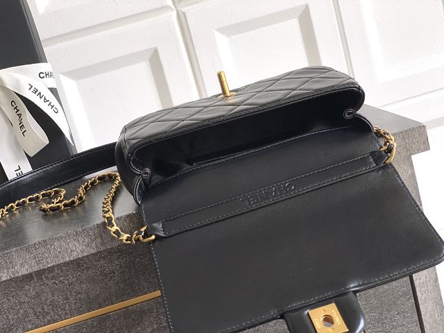 CC original lambskin mini flap bag AS5399 black