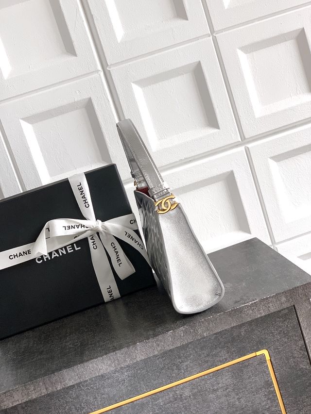 CC original lambskin shoulder bag AS6045 silver