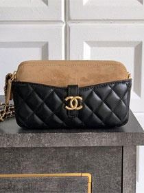 CC original suede&lambskin vanity with chain AP4670 black&beige