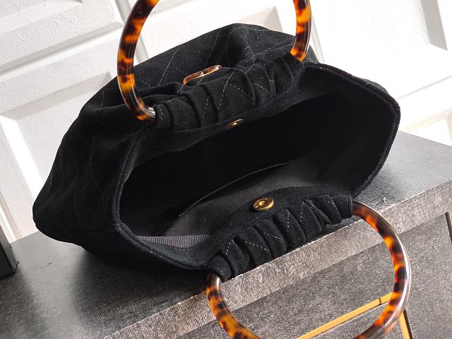 CC original suede calfskin medium hobo bag AS6010 black