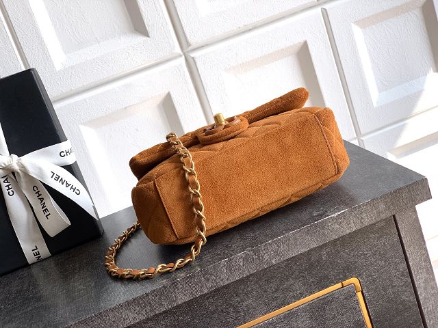 CC original suede calfskin mini flap bag AS5989