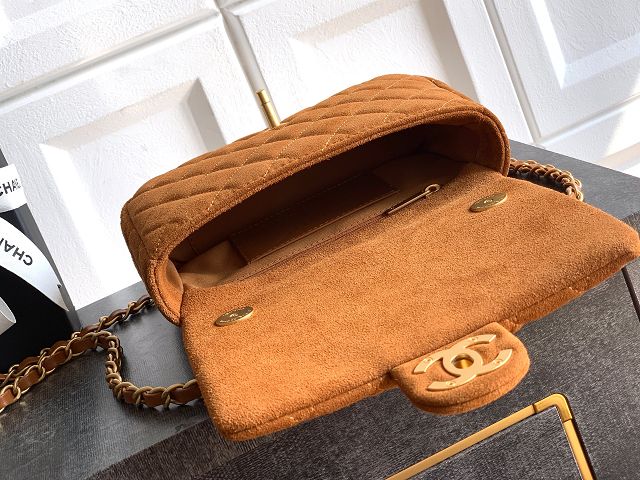 CC original suede calfskin mini flap bag AS5989