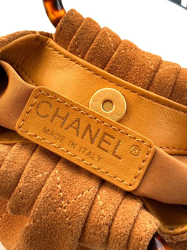 CC original suede calfskin mini pouch AP4981 brown