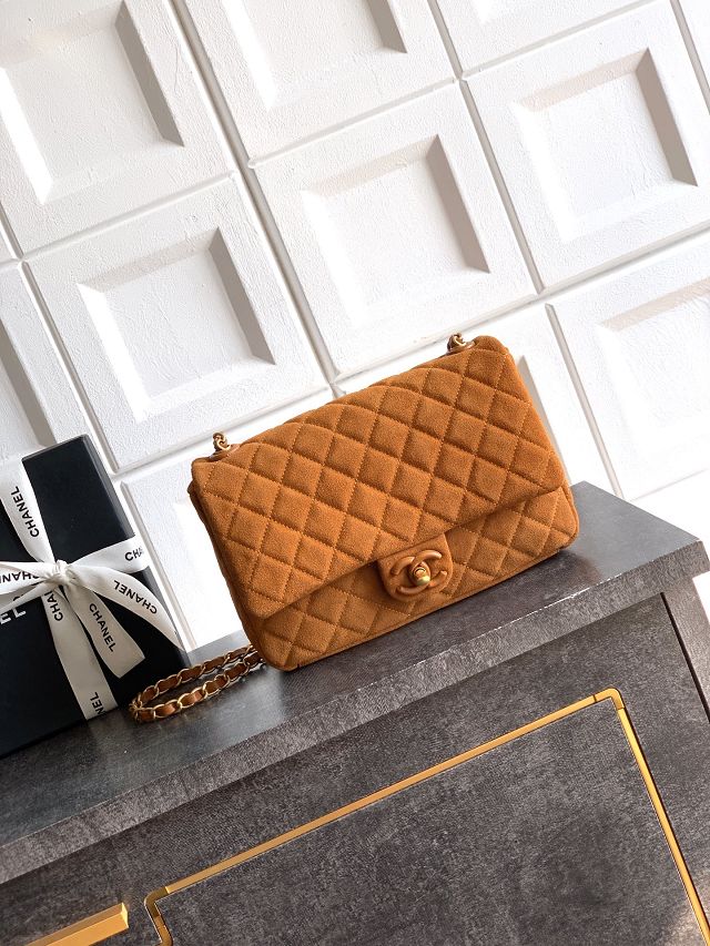 CC original suede calfskin small flap bag AS5991