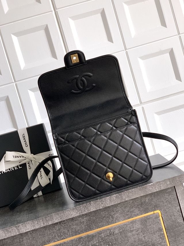 CC original grained calfskin small backpack AS5715 black