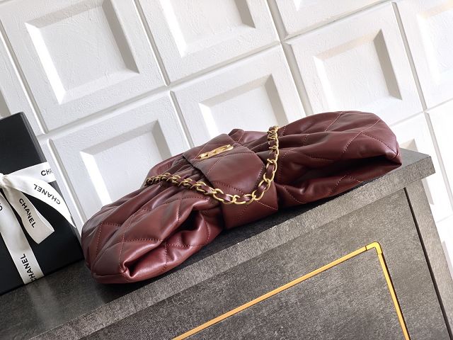 CC original lambskin large handbag AS5851 bordeaux