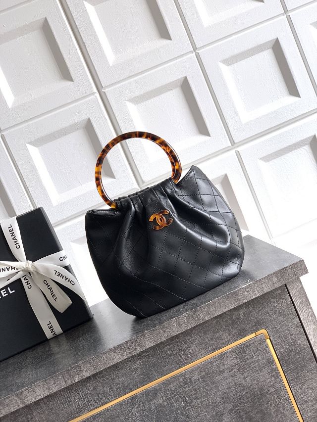 CC original lambskin small hobo bag AS6022 black