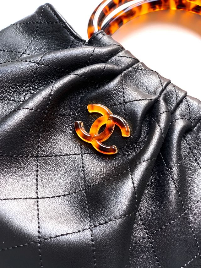 CC original lambskin small hobo bag AS6022 black