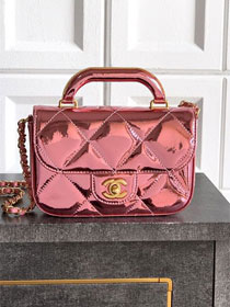 CC original patent calfskin small clutch AS5805 pink