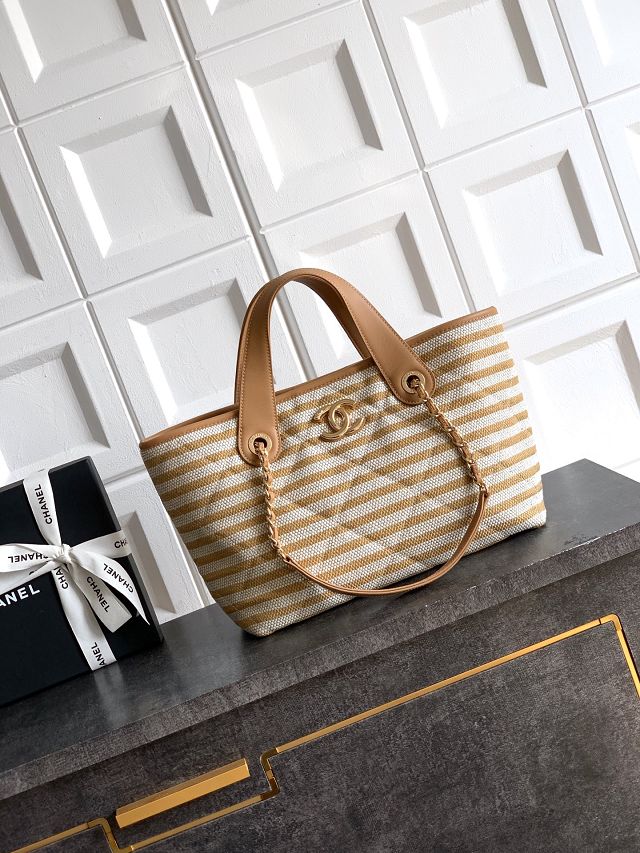 CC original raffia medium shopping bag AS6006 beige