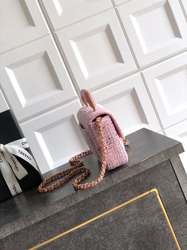 CC original tweed small clutch AS5805 pink