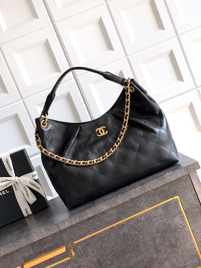 CC original calfskin large hobo bag AS5978 black