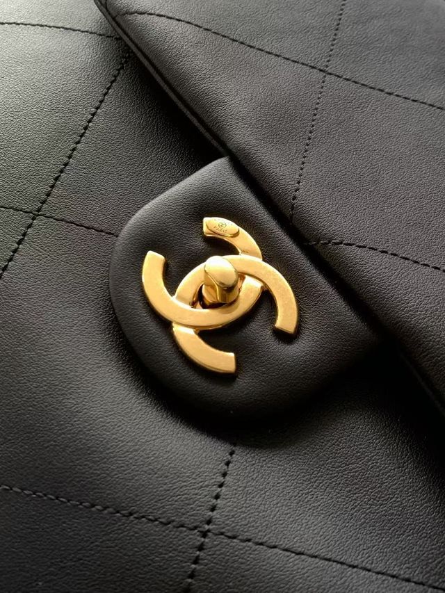 CC original calfskin maxi hobo bag AS5839 black