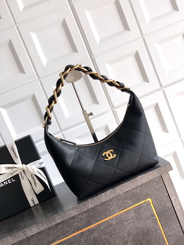 CC original calfskin small hobo bag AS5738 black