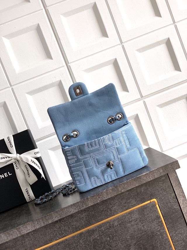 CC original denim mini flap bag 69900 blue