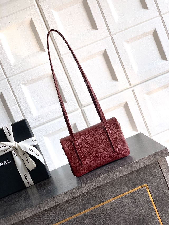 CC original grained calfskin clutch AP5068 bordeaux