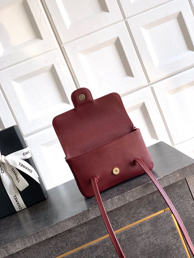 CC original grained calfskin clutch AP5068 bordeaux
