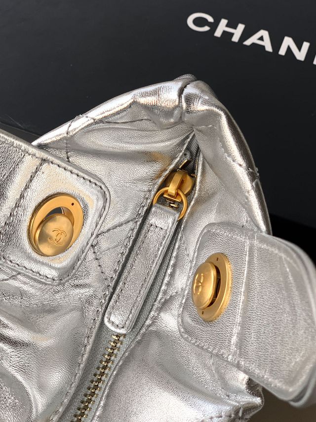 CC original lambskin large handbag AS5851 silver