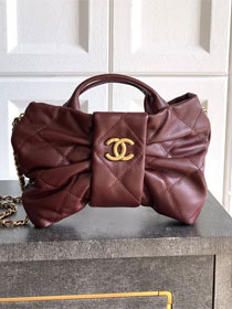 CC original lambskin small handbag AS5849 bordeaux