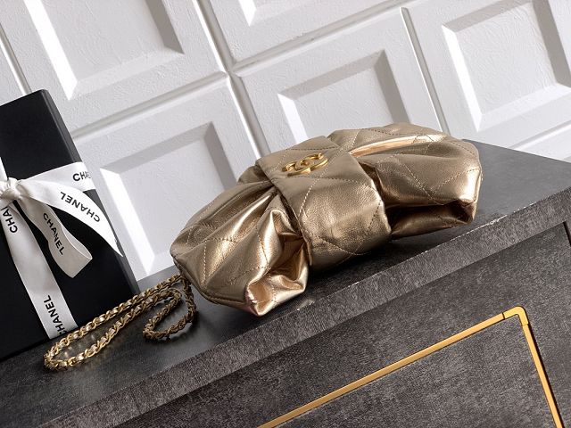 CC original lambskin small handbag AS5849 gold