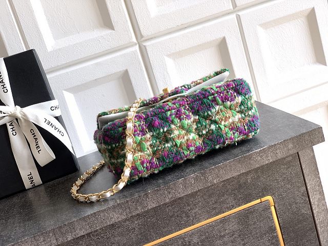 CC original tweed mini flap bag A69900 green