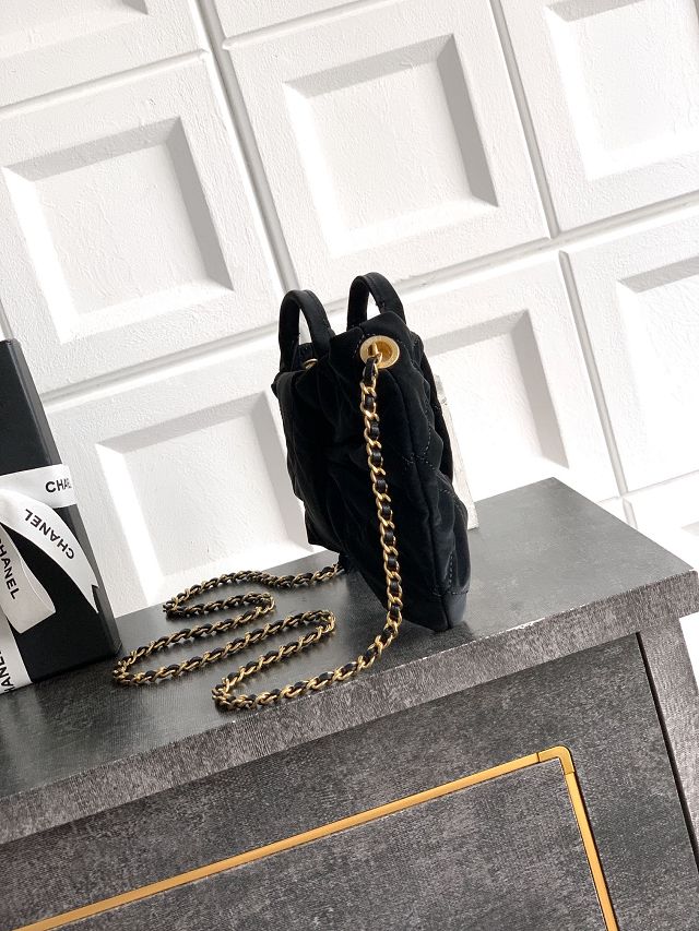 CC original velvet small handbag AS5849 black