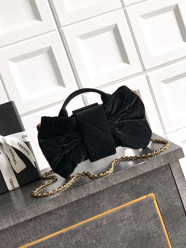 CC original velvet small handbag AS5849 black