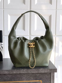 CC original calfskin medium hobo bag AS5976 green