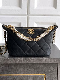 CC original lambskin hobo bag AS5898 black