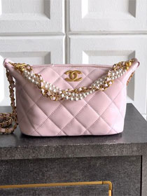 CC original lambskin hobo bag AS5898 pink