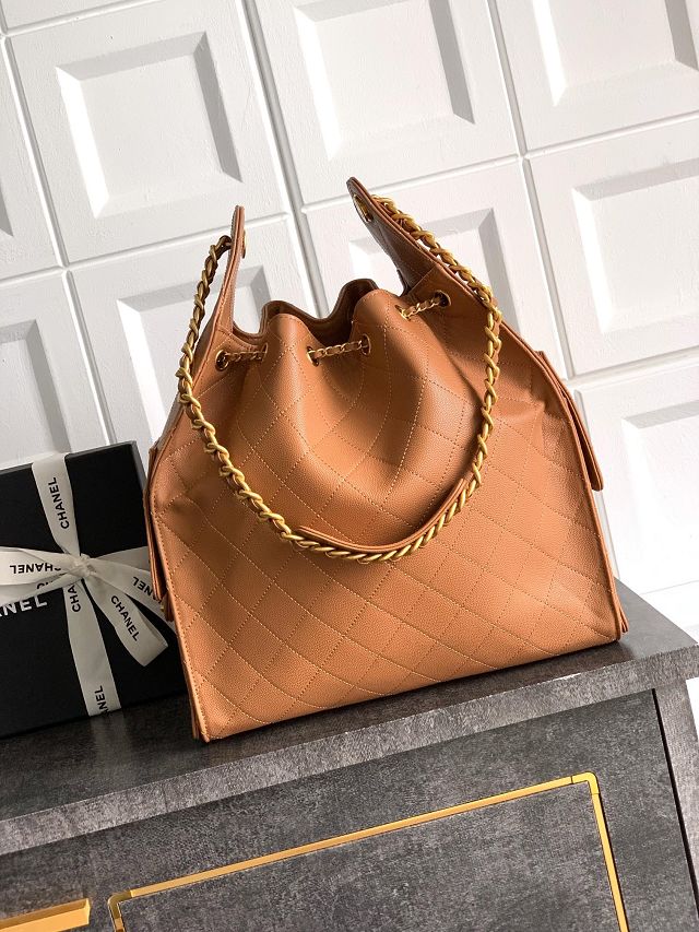 CC original grained calfskin 25 medium handbag AS5311 caramel