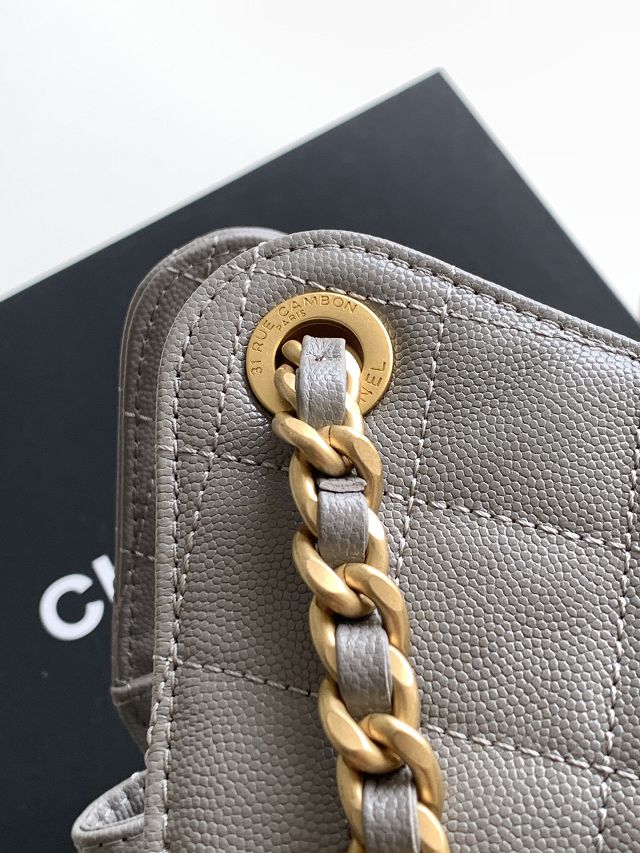 CC original grained calfskin 25 medium handbag AS5311 grey