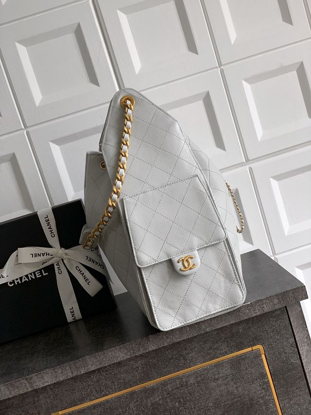 CC original grained calfskin 25 medium handbag AS5311 light grey