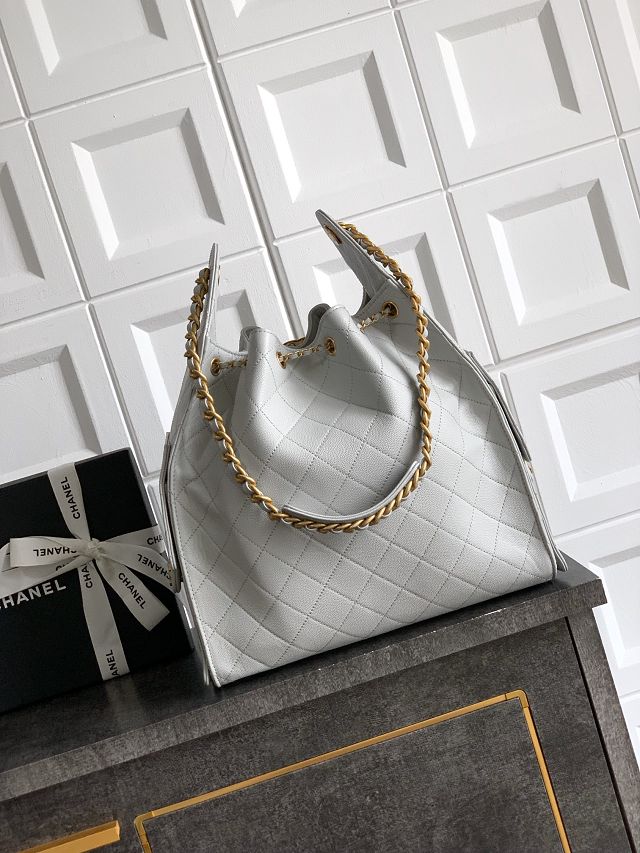 CC original grained calfskin 25 medium handbag AS5311 light grey