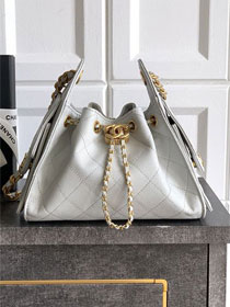CC original grained calfskin 25 mini handbag AS5631 light grey