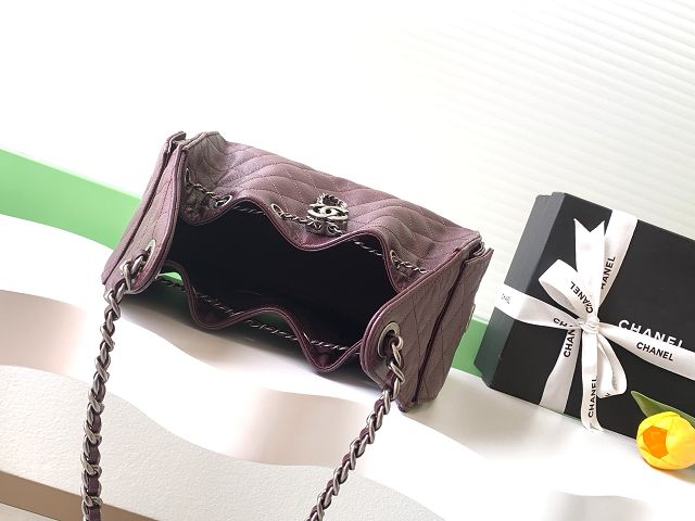 CC original grained calfskin 25 small handbag AS5293 burgundy