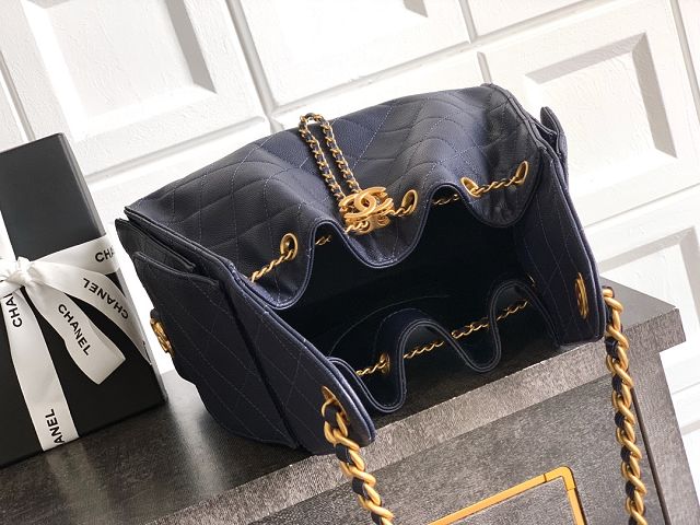 CC original grained calfskin 25 small handbag AS5293 dark blue