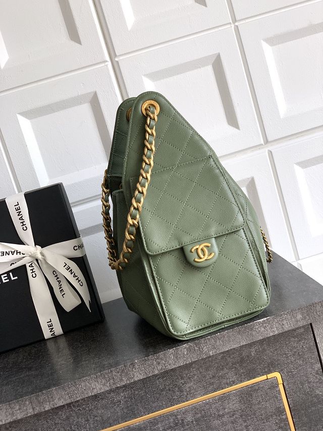 CC original grained calfskin 25 small handbag AS5293 matcha