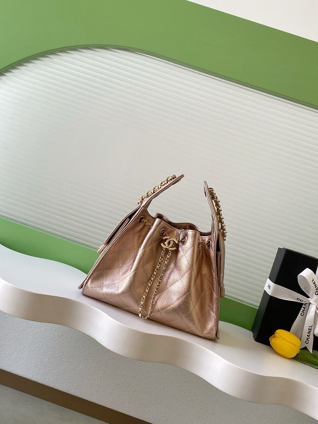 CC original grained calfskin 25 small handbag AS5293 rose gold