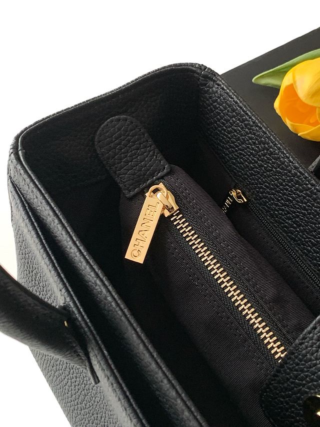 CC original grained calfskin small tote bag AS2156 black