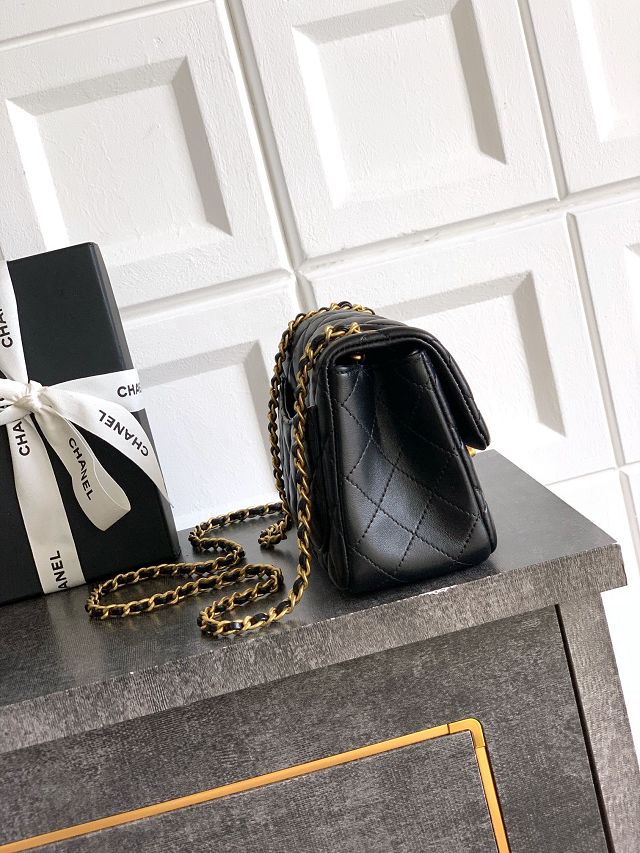 CC original lambskin mini flap bag AS5758 black