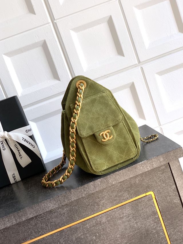 CC original suede calfskin 25 mini handbag AS5631 green