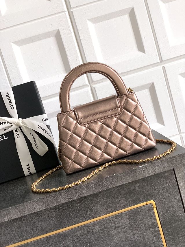 CC original calfskin mini shopping bag AS4416 brozen