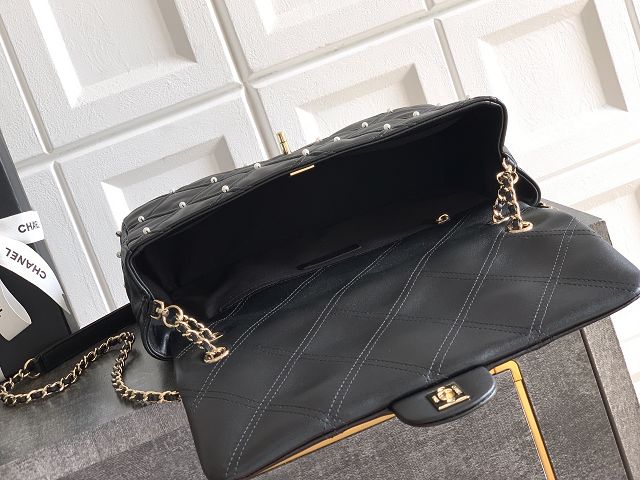 CC original lambskin medium flap bag AS1202 black