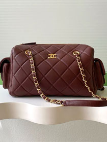 CC original lambskin medium bowling bag AS5792 bordeaux