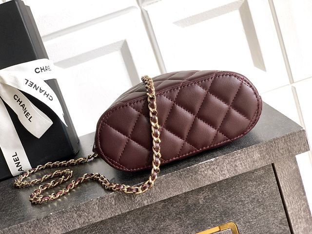 CC original lambskin mini handbag AS4742 bordeaux