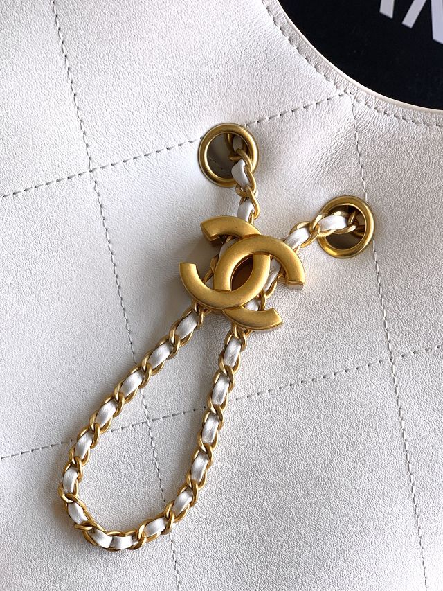 CC original calfskin small tote bag AS6132 white